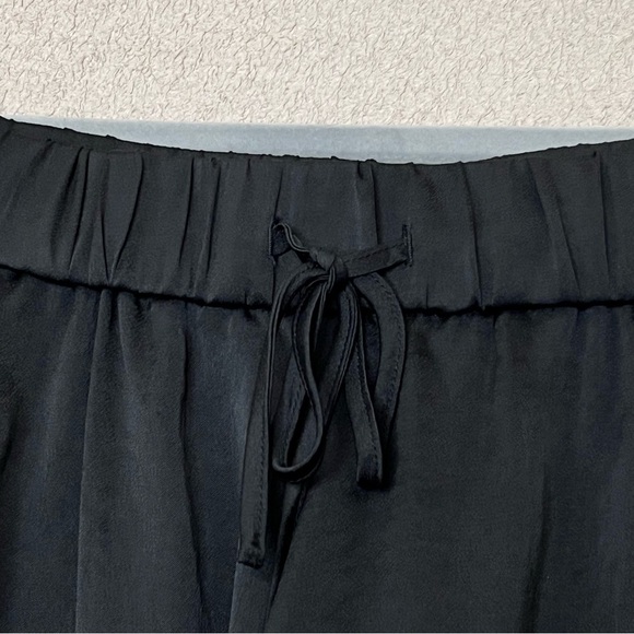 Open Edit Satin Drawstring Lounge Shorts-Black-Women’s S-Loungewear-Casual-NWT - Picture 3 of 10